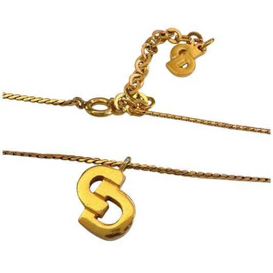 Christian Dior Offset CD Initial Necklace