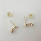 10kt Solid Gold Brilliant CZ Journey Earrings