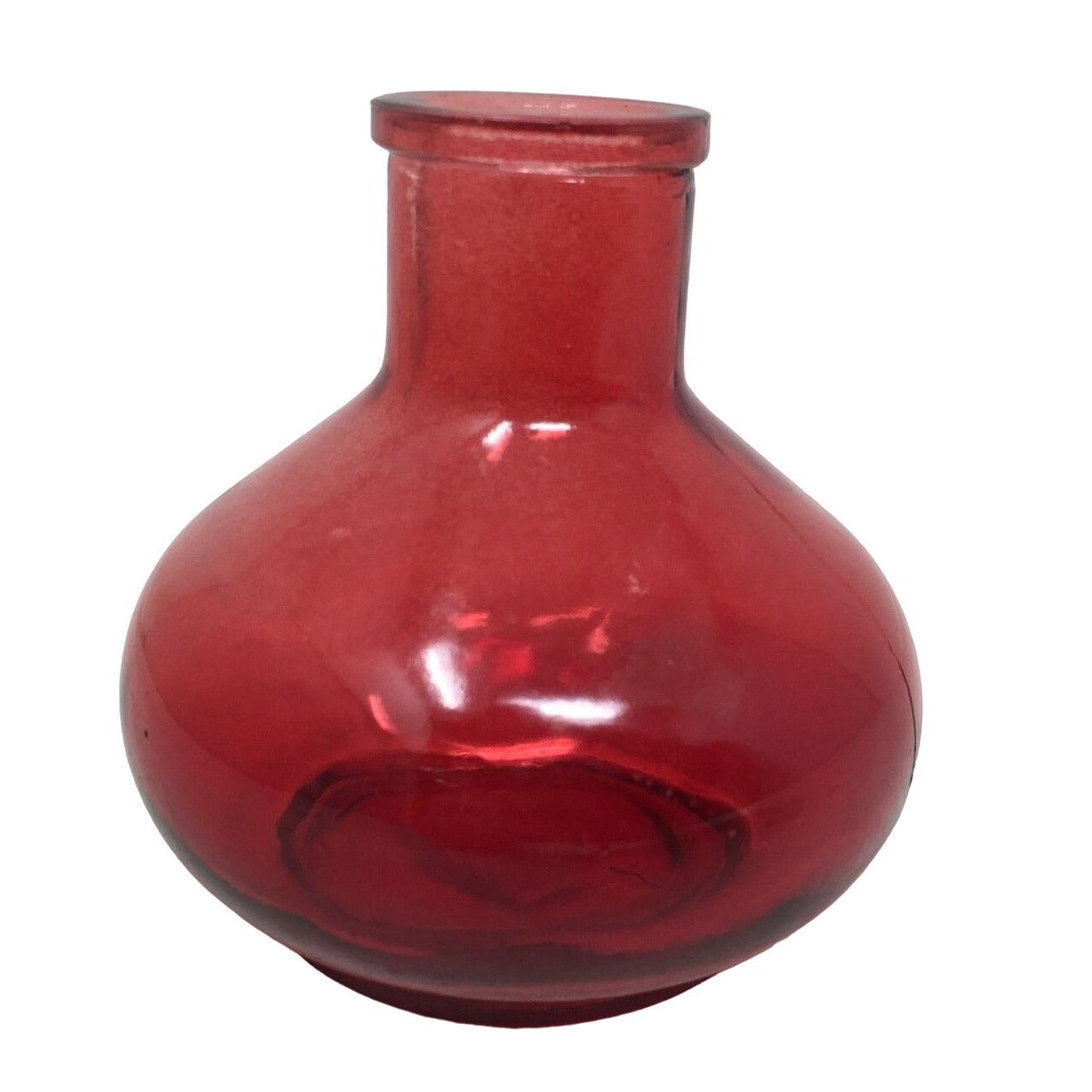 Small Decorative Red Balloon Glass Flower Vase