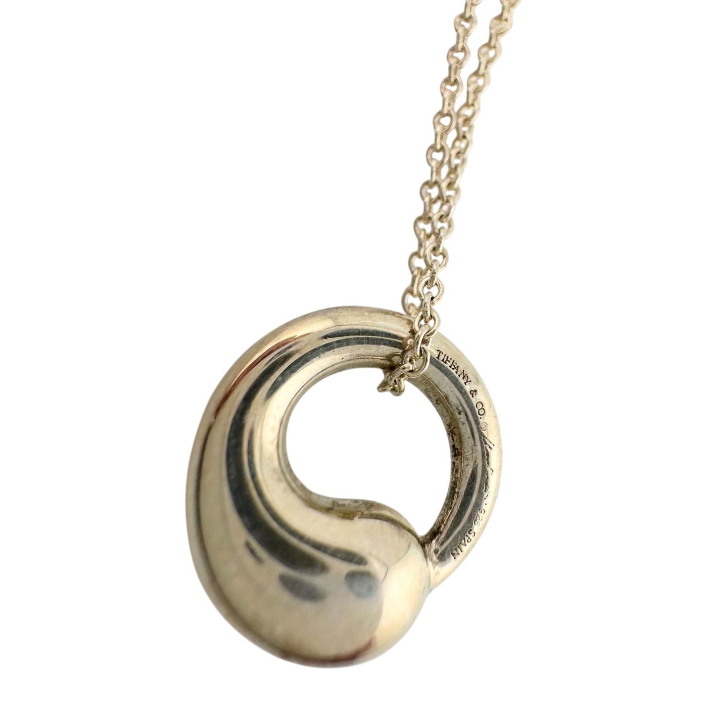 Tiffany & Co Elsa Peretti Eternal Circle Pendant with Necklace in Sterling