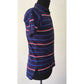 Men's Collared Polo Ralph Lauren Blue, Red, White Striped Shirt Size Medium