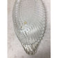 Vintage Clear Glass Textured Banana Boat Design Bowl/Dish (9x4 inches)