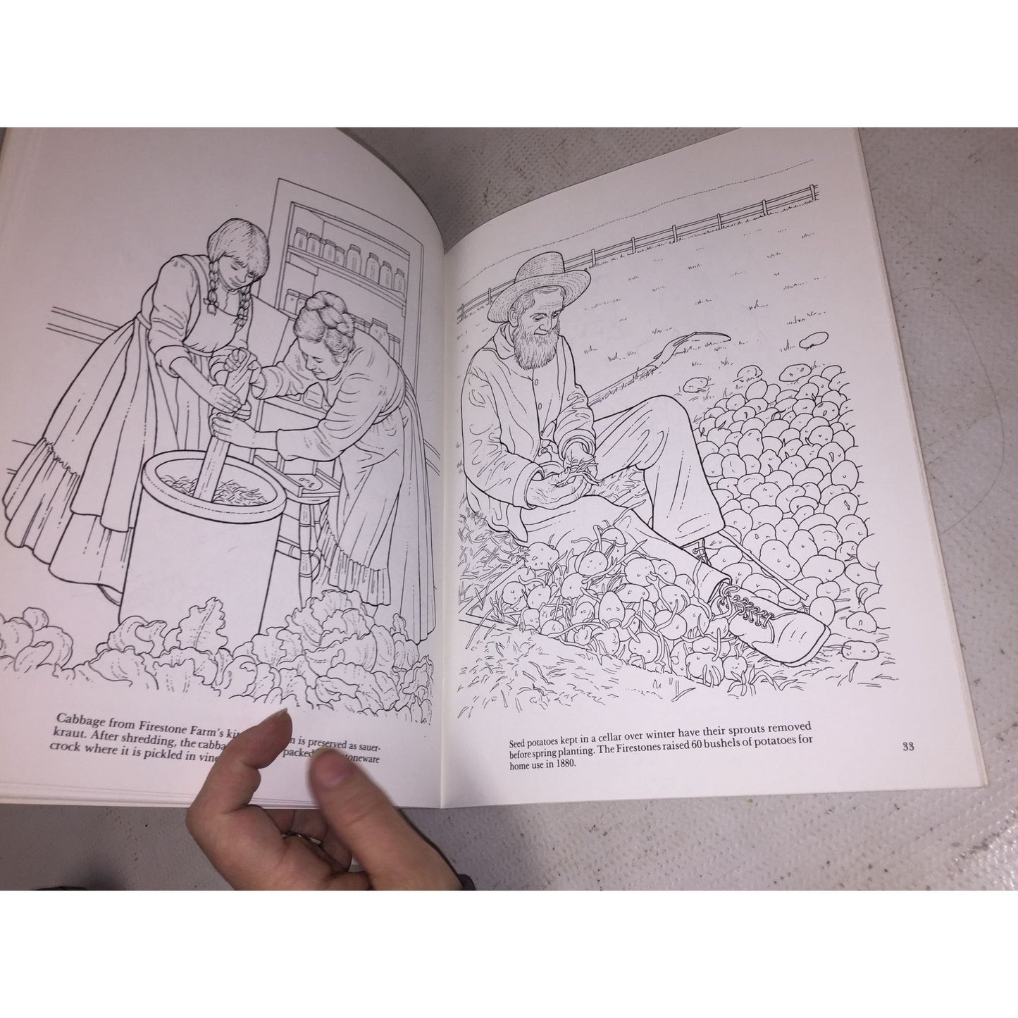 1990 Old-Fashioned Farm Life Coloring Book by Dover Coloring Book