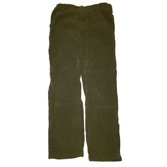 Boys Olive Green Cotton Pants Size Small with Pockets