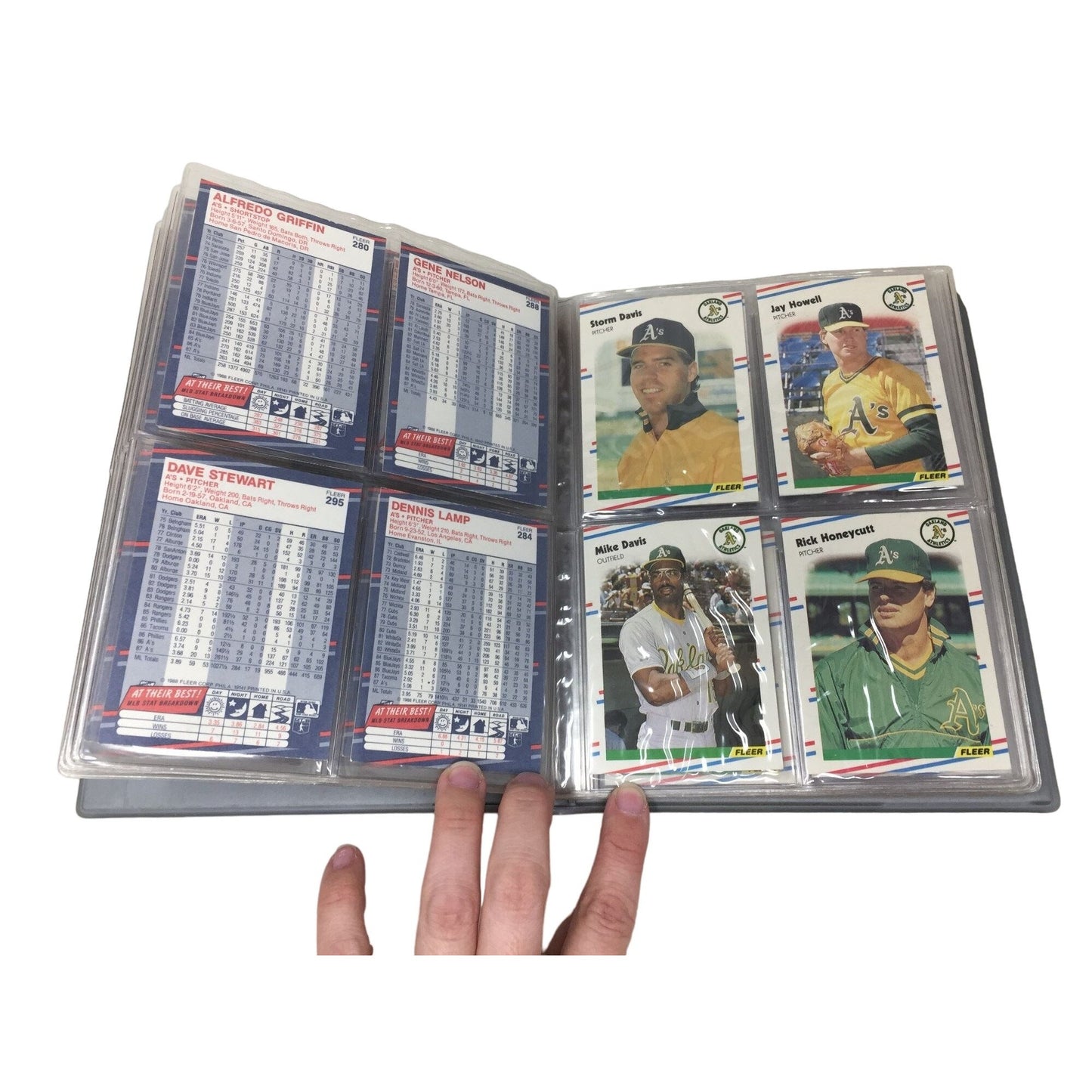 Vintage 88' Baseball Card Team Set Book w/ Baseball Cards- Mark Mcgwire, Rick Rodriguez, Etc...