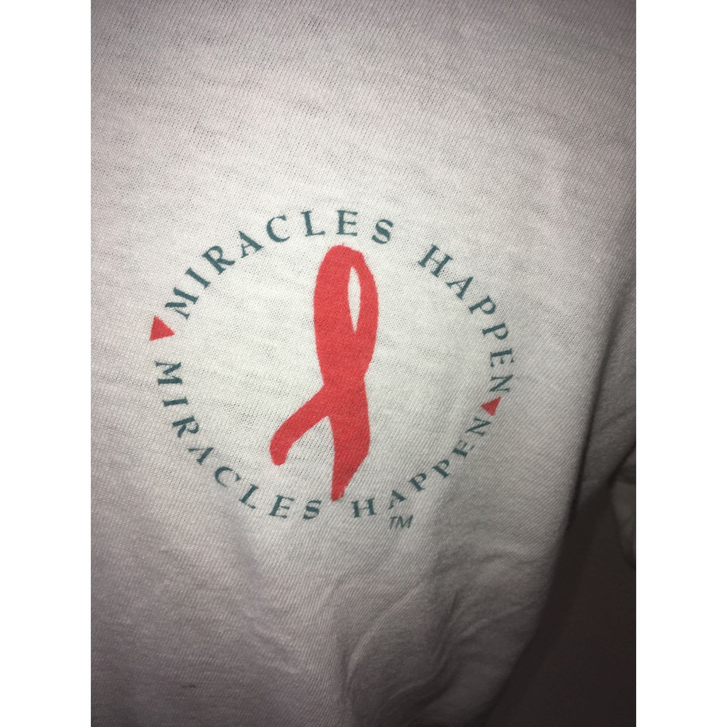 "Miracles Happen" Men's Cotton Tee Shirt size large