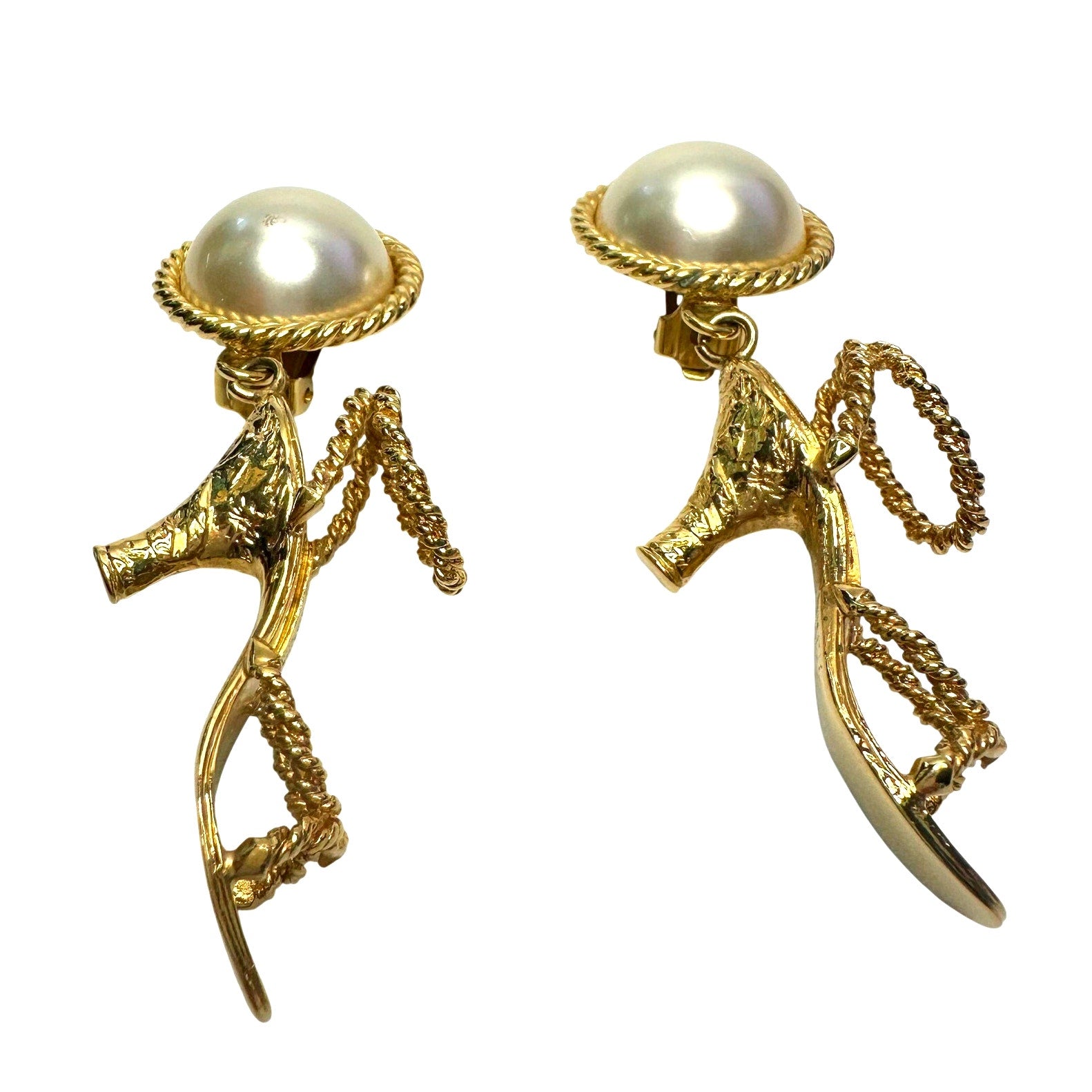 Salvatore Ferragamo High Heel Shoes Dangle Statement Earrings Salvatore Ferragamo  A+ Stuff Vintage Luxury Earrings