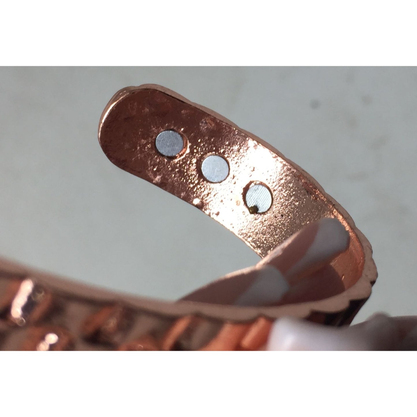 Unisex Copper Rose Gold Colored Cuff Bracelet/Healing Bangle