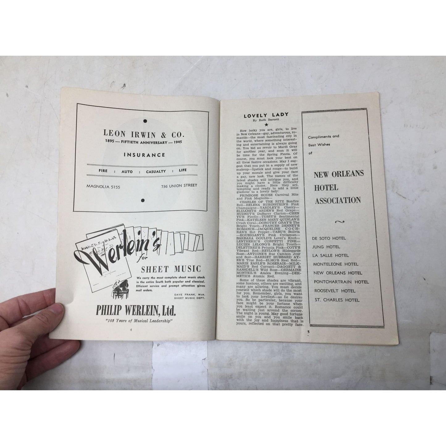 Concert program for a performance by Paul Draper and Larry Adler