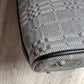 Burberry  Gray Nova Check Satchel/ Tote with Black Leather Buckled Handles