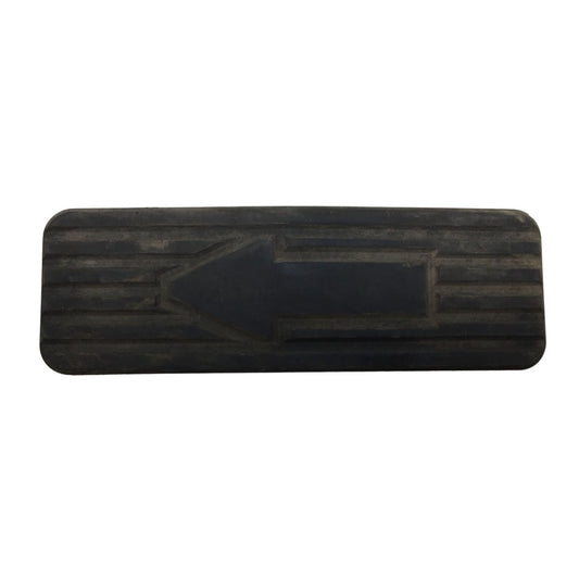 Black Rubber Automotive Replacement Part- Black Rectangle with Arrow on it