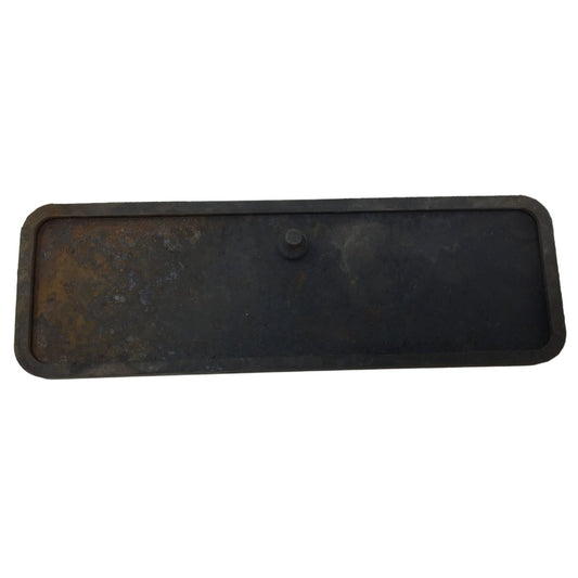 Black Rubber Automotive Replacement Part- Black Rectangle with Arrow on it