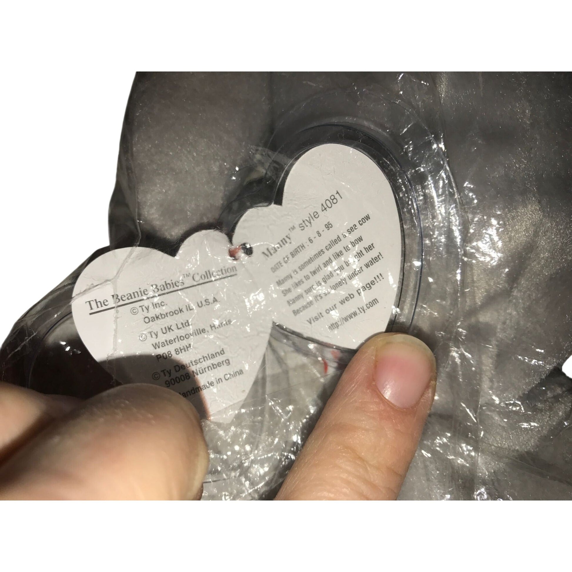 *New in package* Manny the Manatee Beanie Baby TY Beanie Baby  A+ Stuff Plush Toys / Stuffed Animals
