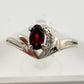 Beautiful Natural Garnet Ring Size 7.25 in .925 Sterling Silver