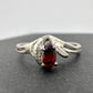 Beautiful Natural Garnet Ring Size 7.25 in .925 Sterling Silver