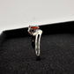 Beautiful Natural Garnet Ring Size 7.25 in .925 Sterling Silver