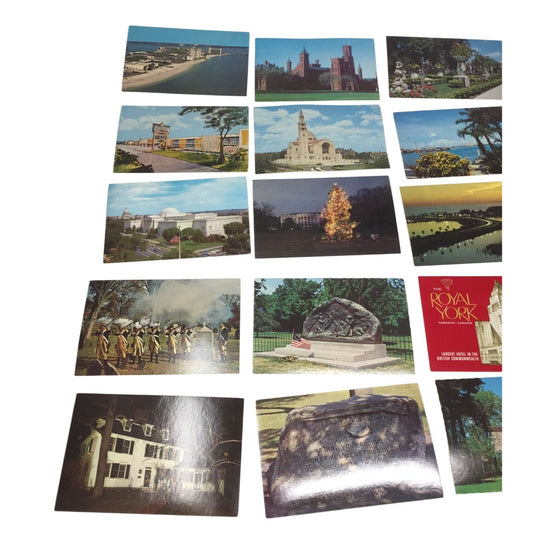 21 Assorted Postcards (Washington, D.C., Lexington, MA, Florida...)