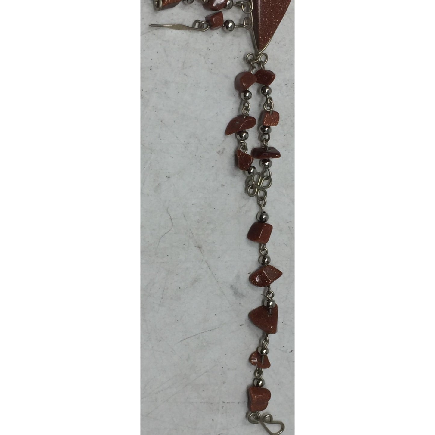 Women's Bracelet with Brown Sparkly Beads & Hook Clasp