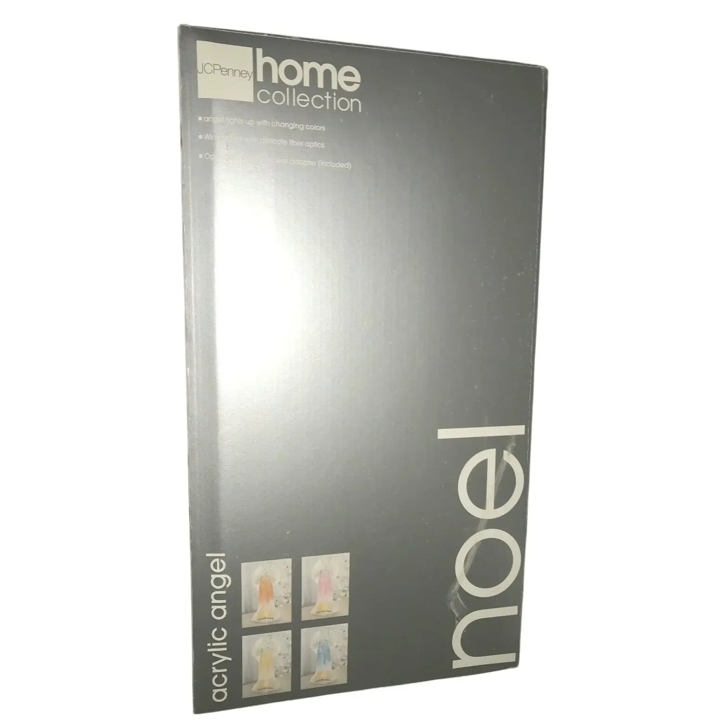 JC Penney Home Collection Noel acrylic angel box, fiber optic color changing holiday decor