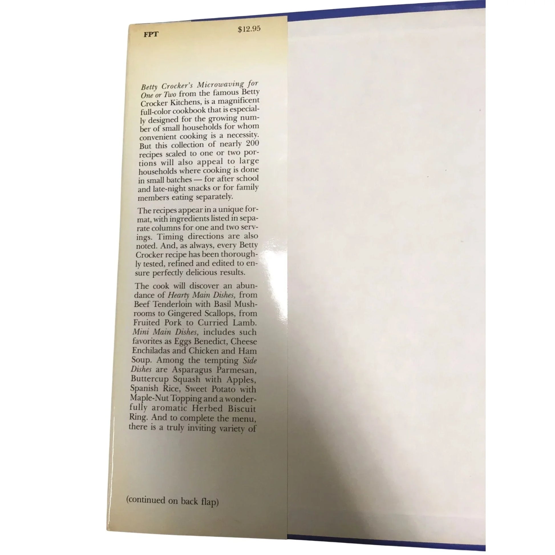 Vintage 1985 Betty Crocker‘s Microwaving For One or Two Book - A+ Stuff