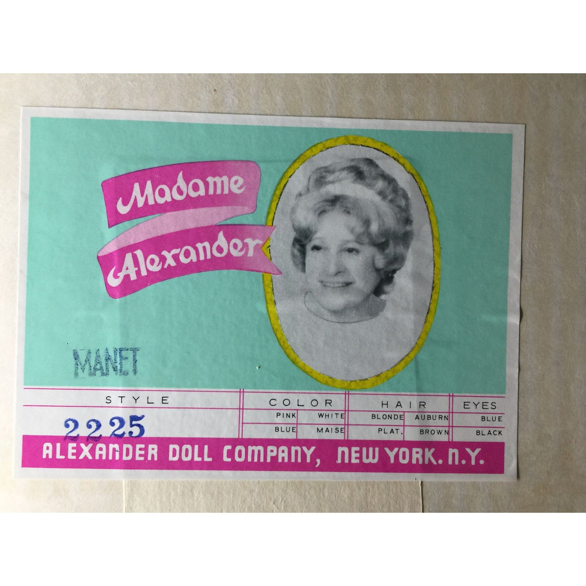 Vintage 21-inch Madame Alexander "Manet" portrait doll (Style #2225) A+ Stuff  A+ Stuff Collectible Doll