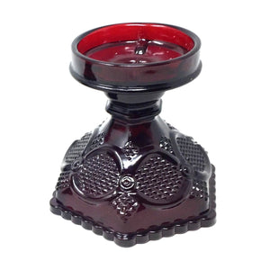 Vintage Avon 1876 Cape Cod Ruby Red Glass Candle Holder Base Candlestick