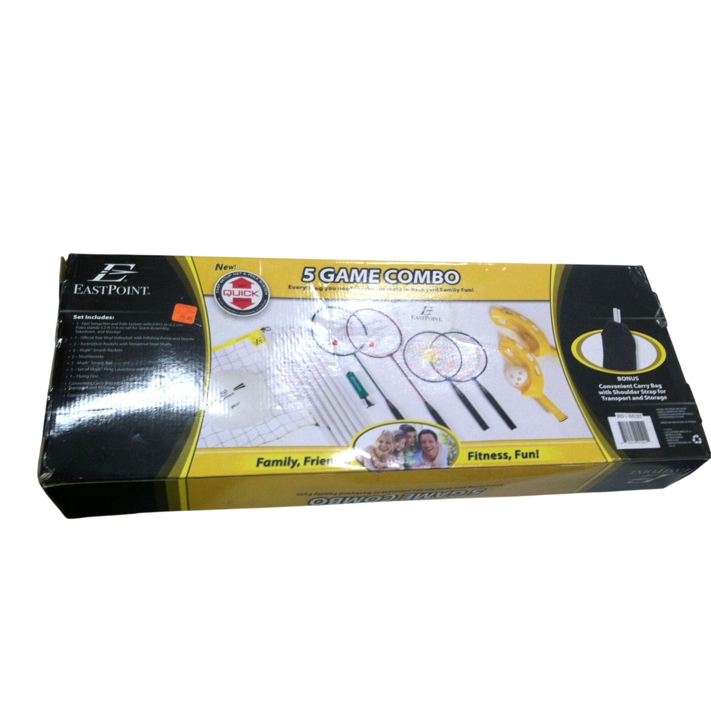EastPoint "5 Game Combo Box Set" - Badminton, Majik Smash (Volleyball, Frisbee & Launchers Missing)