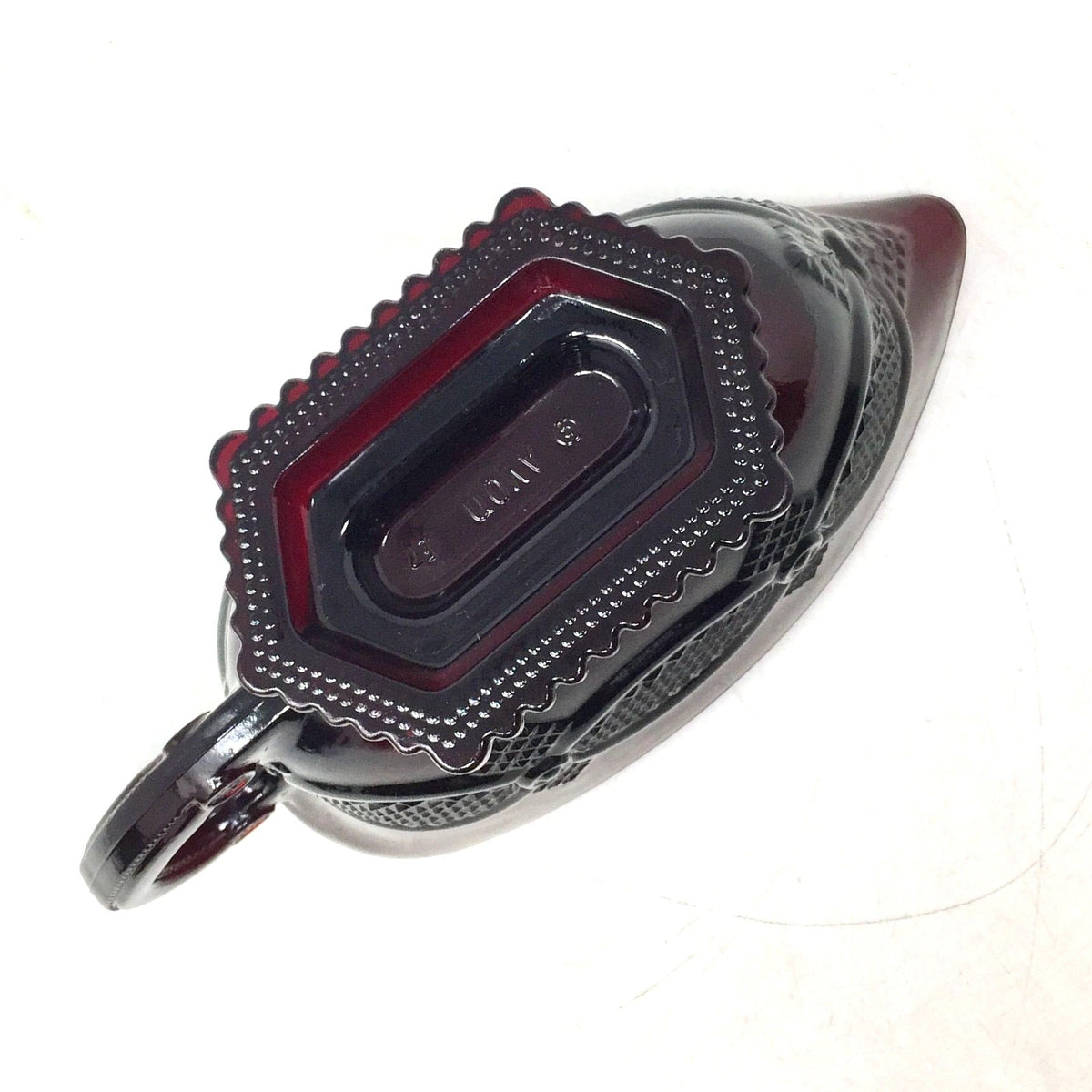 Vintage Avon 1876 Cape Cod Collection Ruby Red Glass Footed Sauce / Gravy Boat Avon  A+ Stuff Drinking, Dining & More