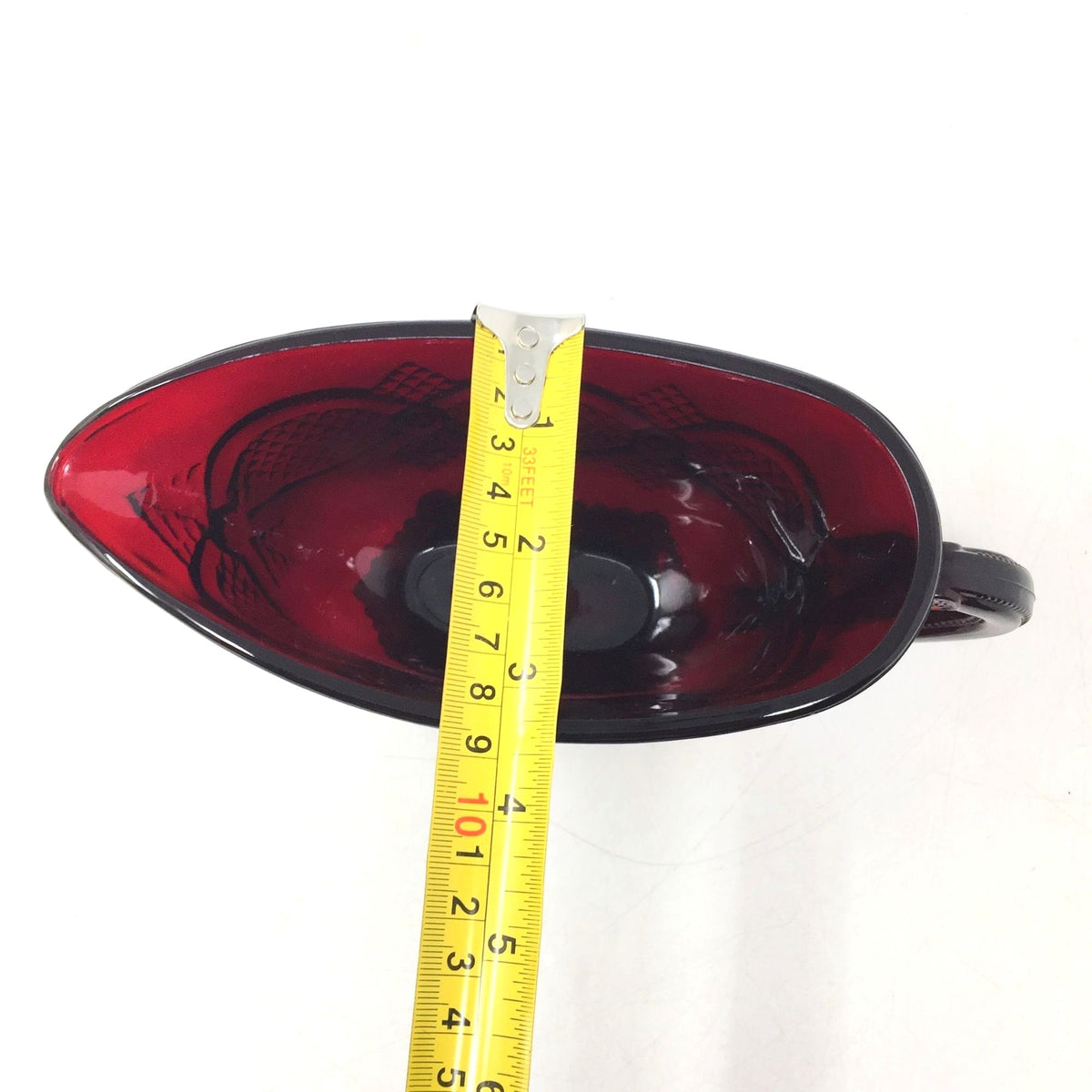 Vintage Avon 1876 Cape Cod Collection Ruby Red Glass Footed Sauce / Gravy Boat Avon  A+ Stuff Drinking, Dining & More