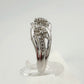 Beautiful 1/4 Carat Natural Diamond Triple Cluster Ring in Sterling Silver Size 6