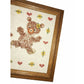 Teddy Bears w Hearts & Flowers Handmade Paper Quilling Framed Wall Art- Kids Room Decor