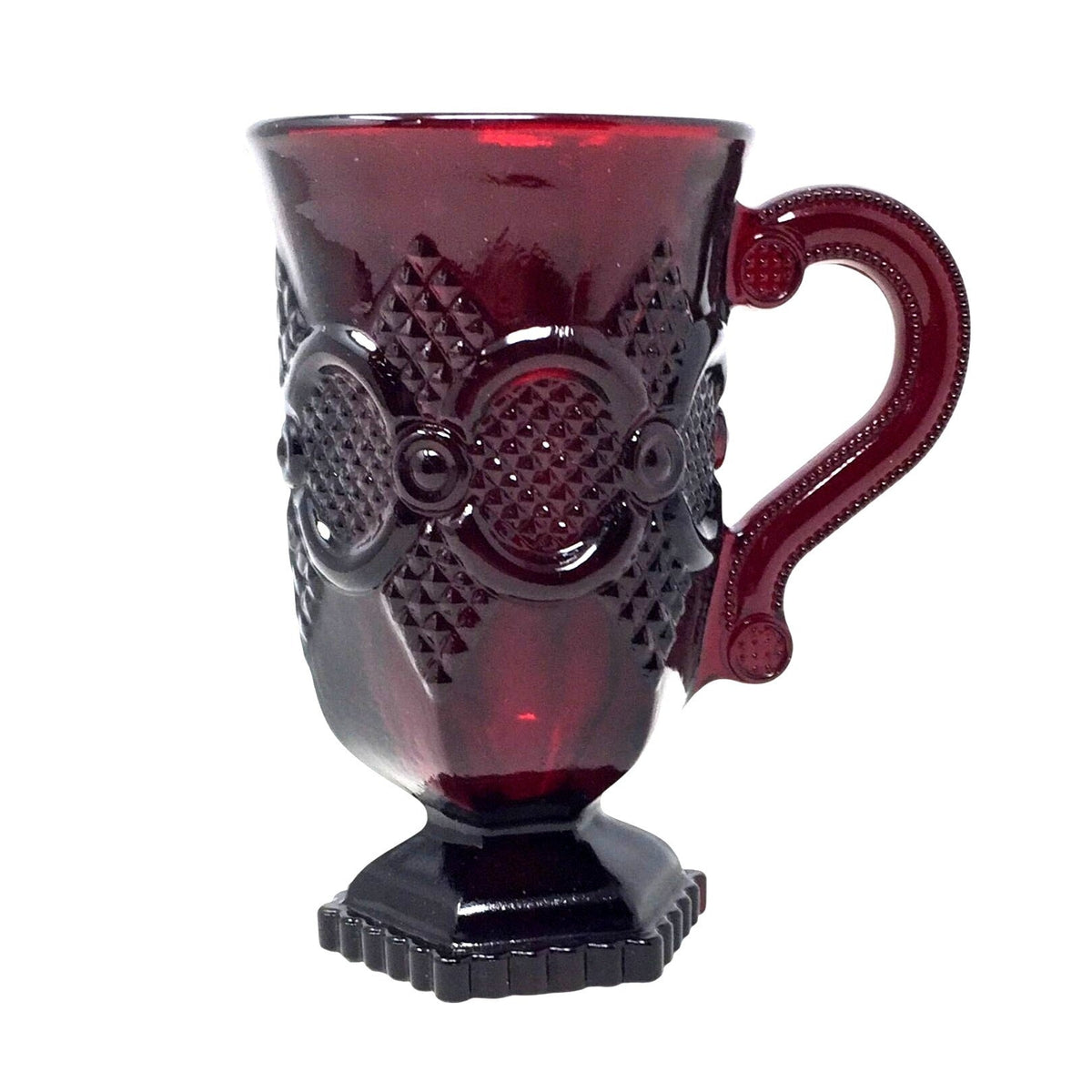 Vintage Avon 1876 Cape Cod Ruby Red Glass Pedestal Mug Avon  A+ Stuff Drinking, Dining & More