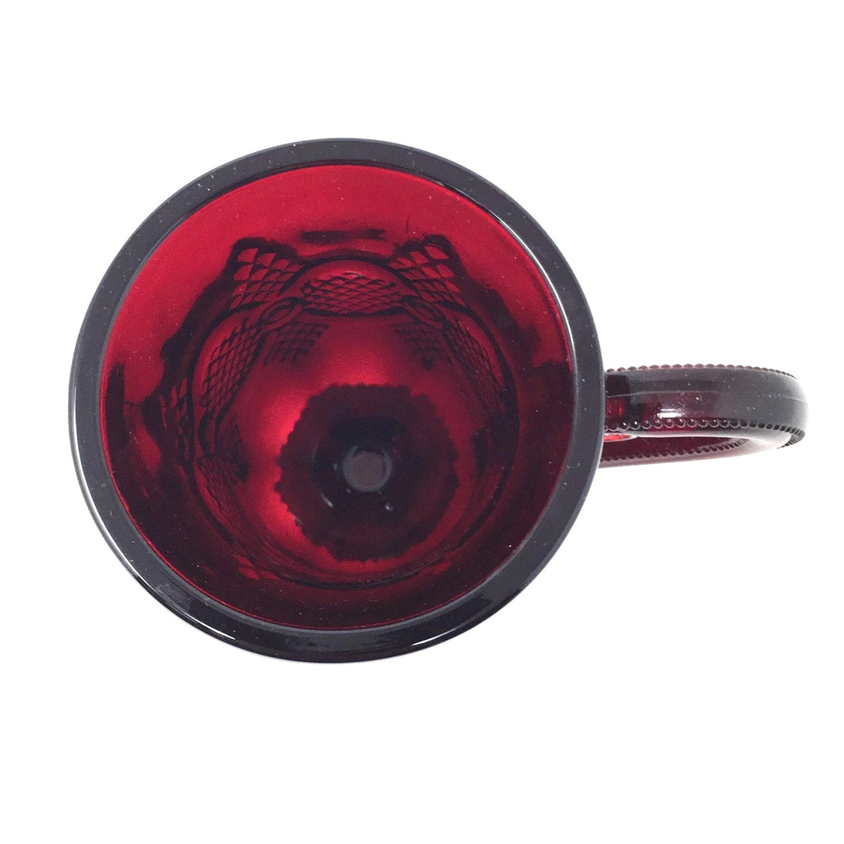Vintage Avon 1876 Cape Cod Ruby Red Glass Pedestal Mug Avon  A+ Stuff Drinking, Dining & More