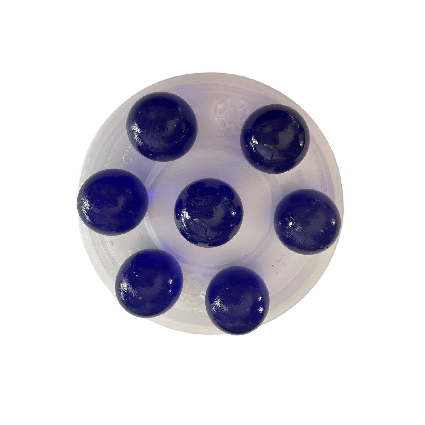 Set of 10 Vintage Royal Blue Large Shooter Marbles