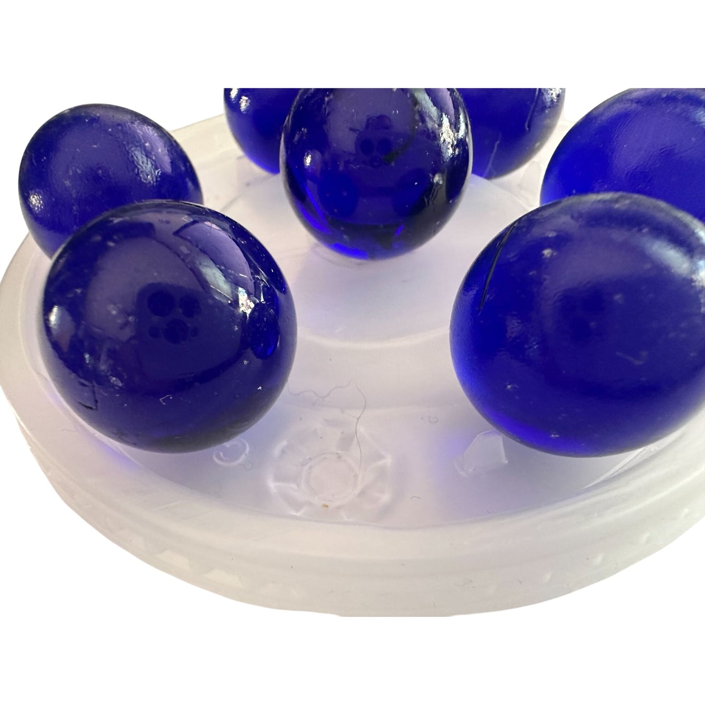 Set of 10 Vintage Royal Blue Large Shooter Marbles