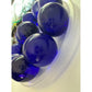 Set of 10 Vintage Royal Blue Large Shooter Marbles