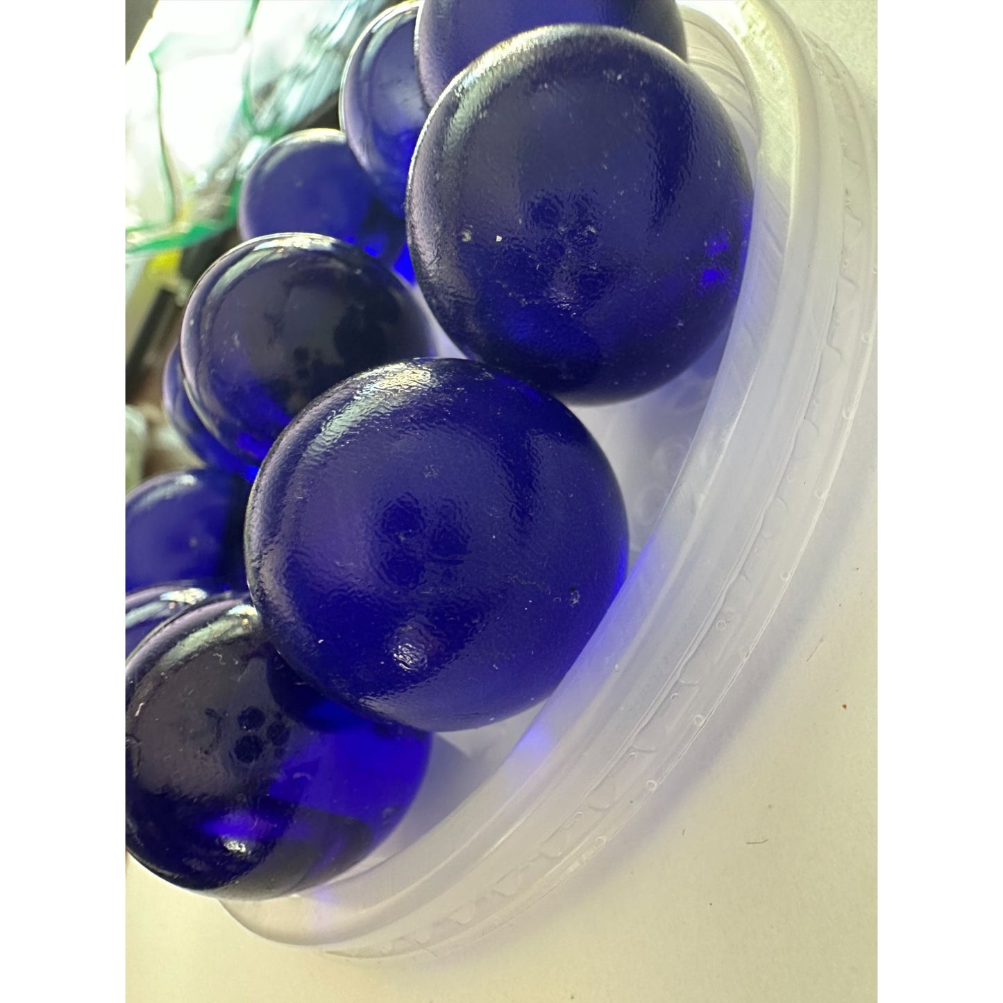 Set of 10 Vintage Royal Blue Large Shooter Marbles