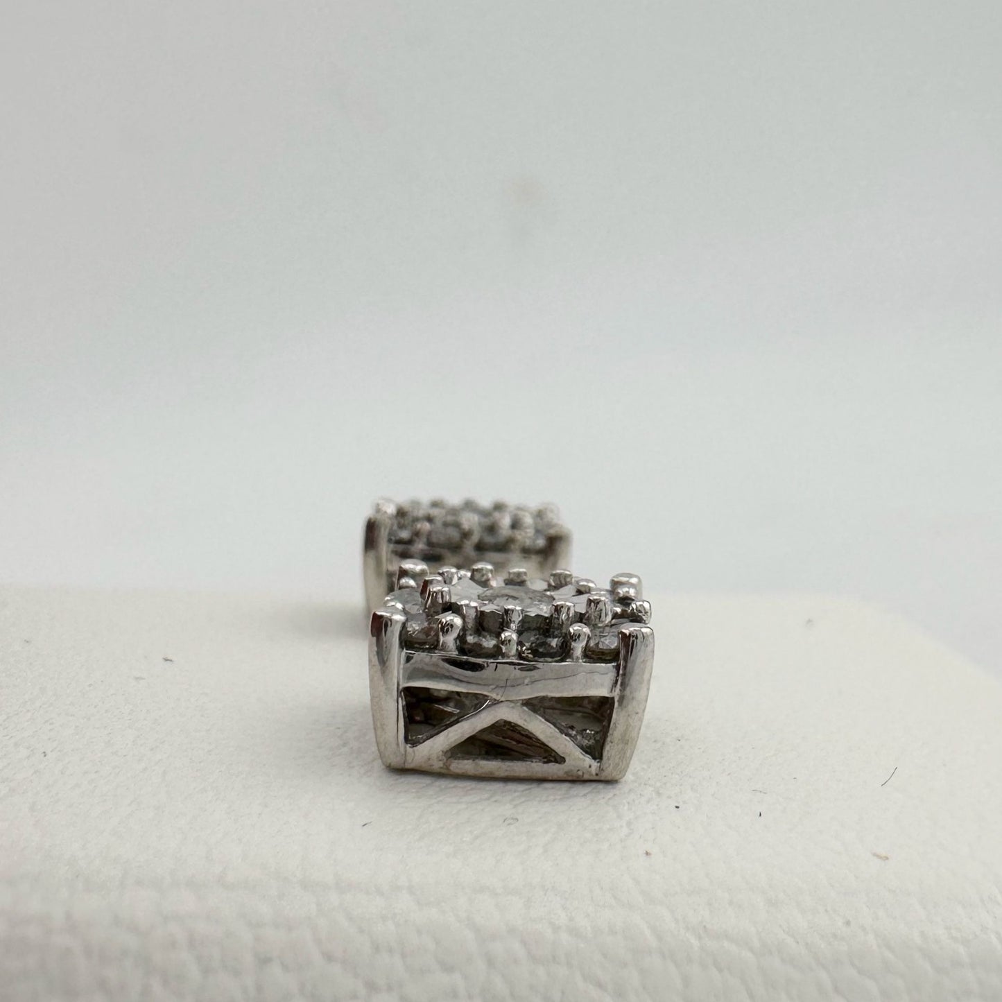 1/2 Carat Natural Diamond Stud Earrings in Sterling SIlver