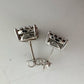 1/2 Carat Natural Diamond Stud Earrings in Sterling SIlver