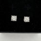 1/2 Carat Natural Diamond Stud Earrings in Sterling SIlver