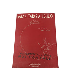 "Satan Takes a Holiday" Sheet Music