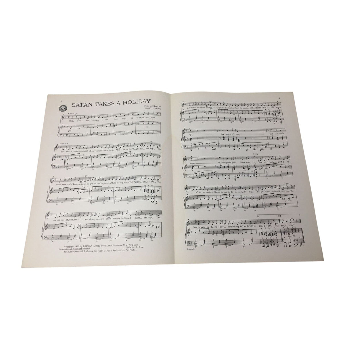 "Satan Takes a Holiday" Sheet Music A+ Stuff  A+ Stuff Sheet Music