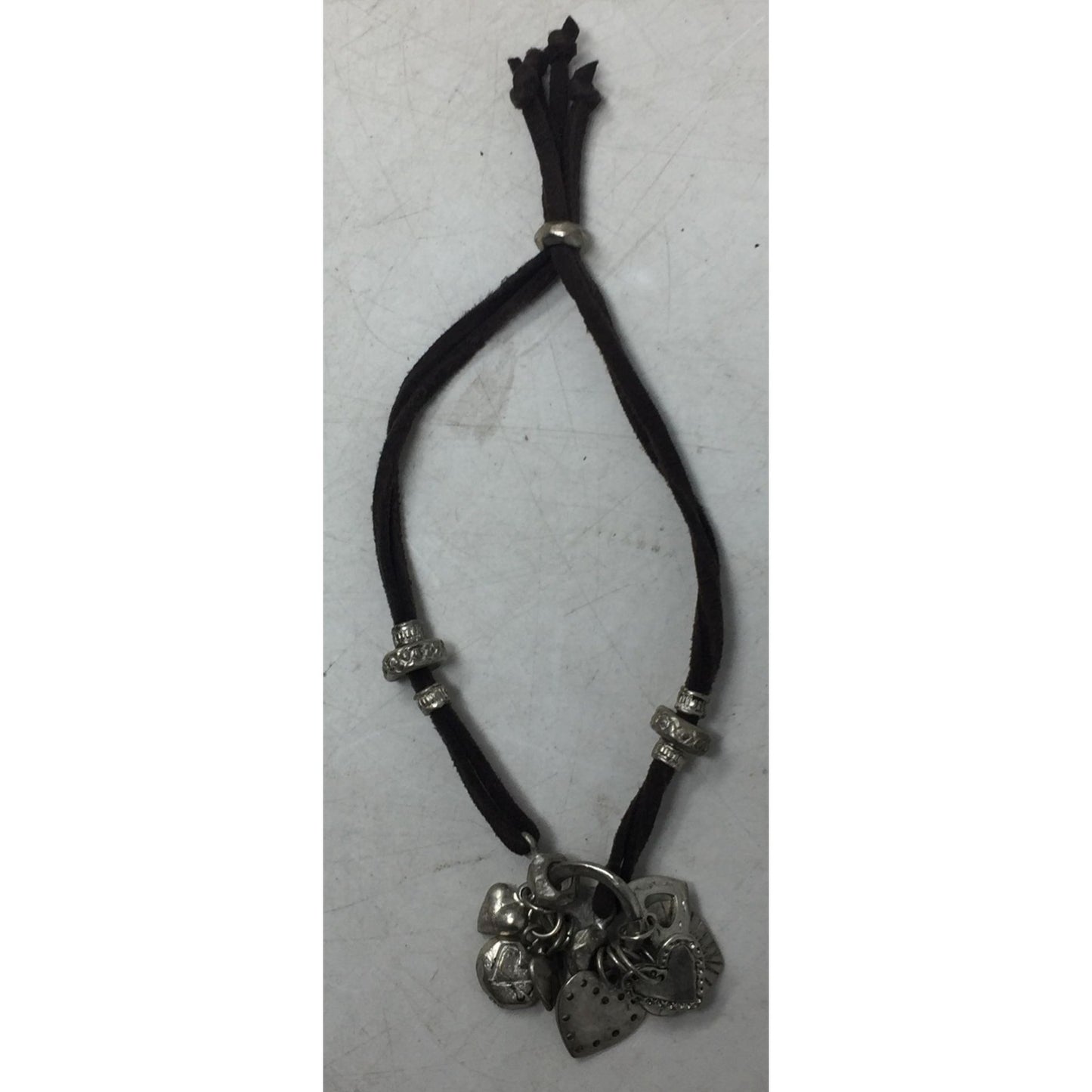 Adjustable Women's Bracelet with Heart Charms on it