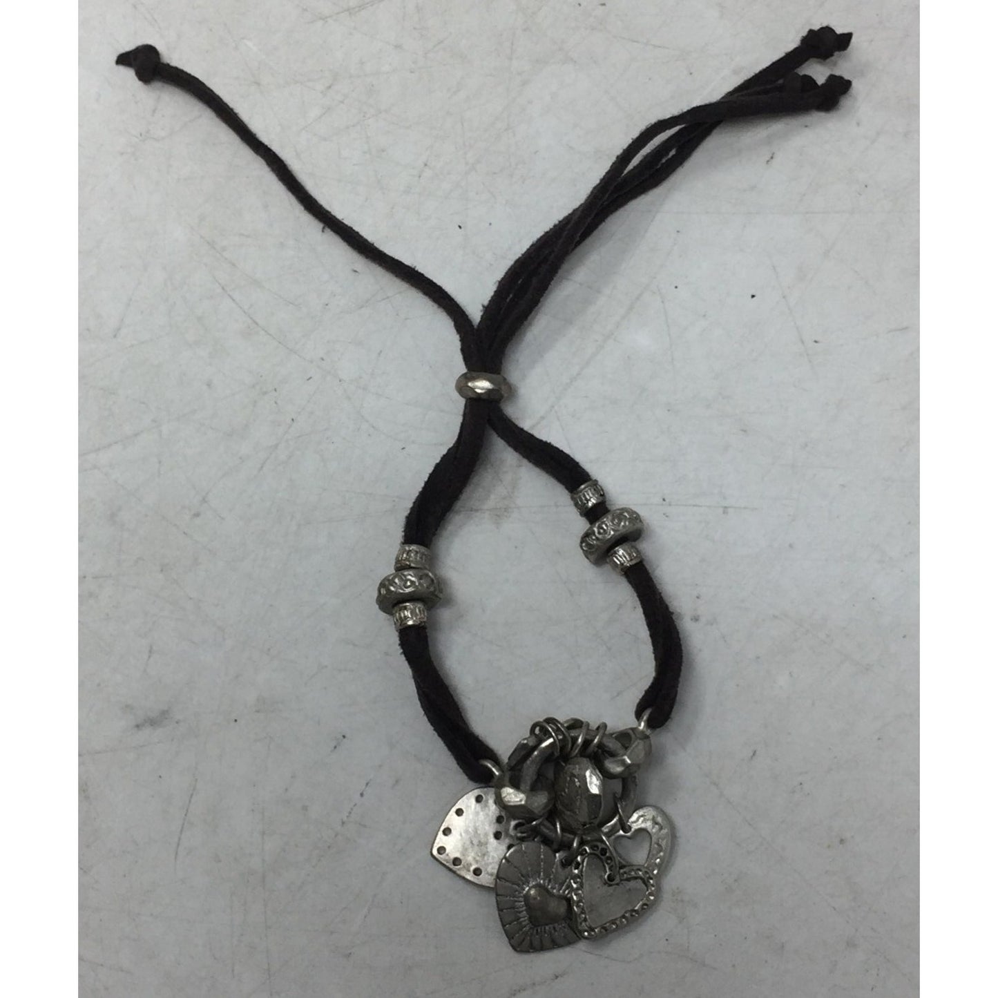 Adjustable Women's Bracelet with Heart Charms on it