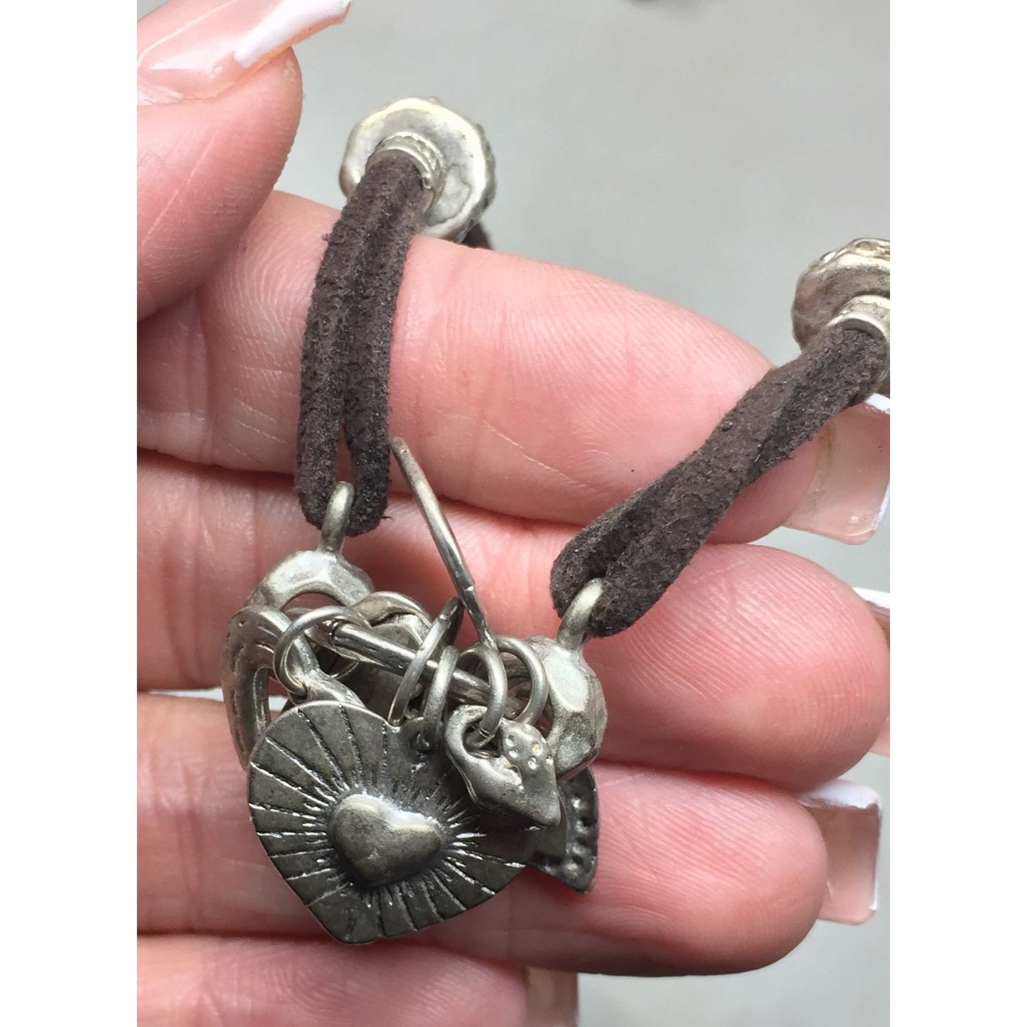 Adjustable Women's Bracelet with Heart Charms on it