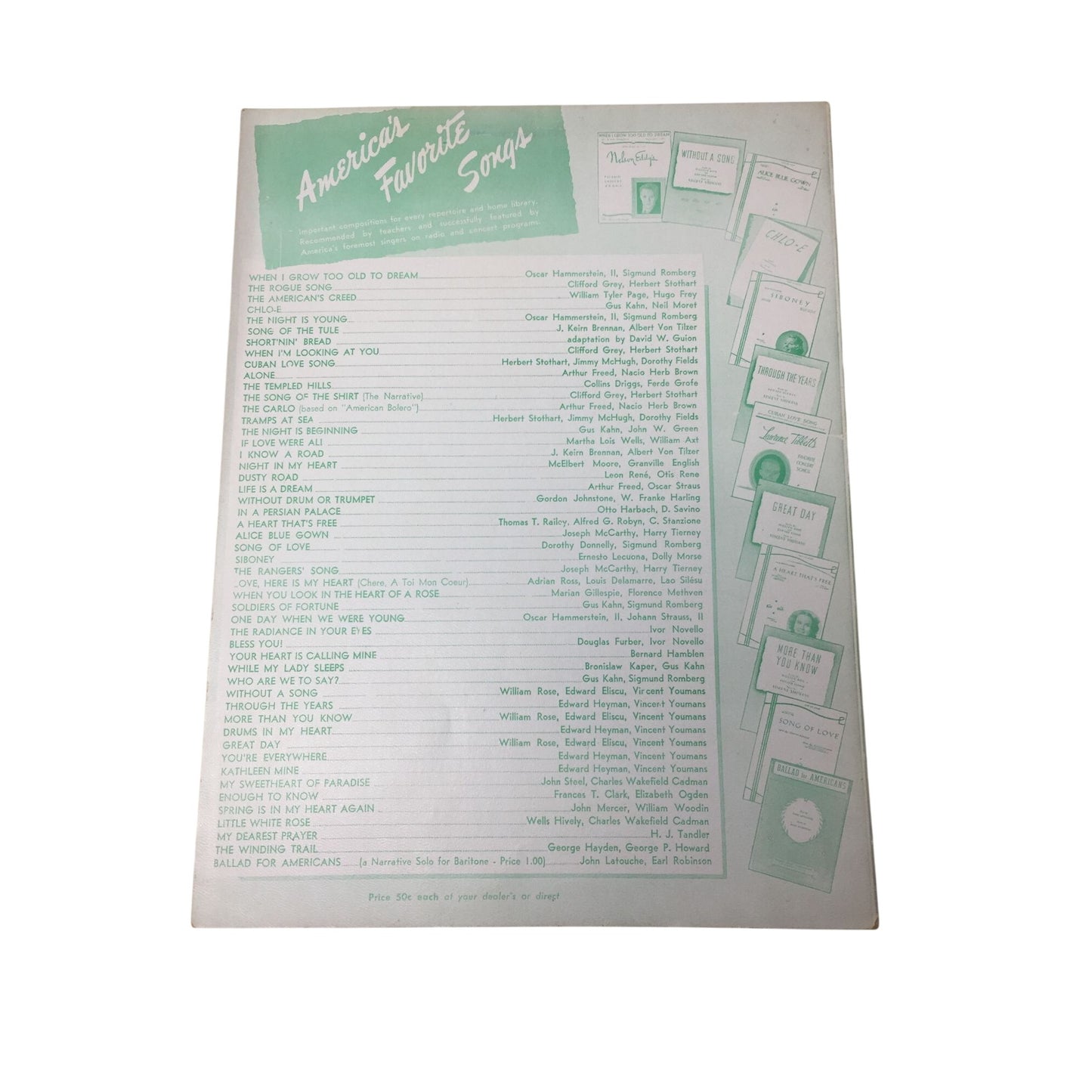 ''Cielito Lindo Beautiful Heaven'' Antique Sheet Music Book