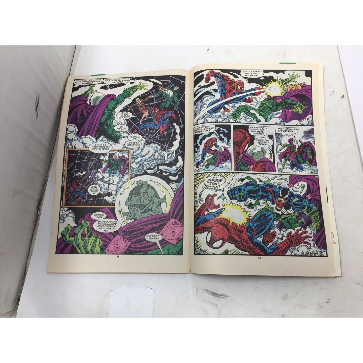 ''Web of Spiderman'' Vintage Marvel Comics Spiderman Comic Book