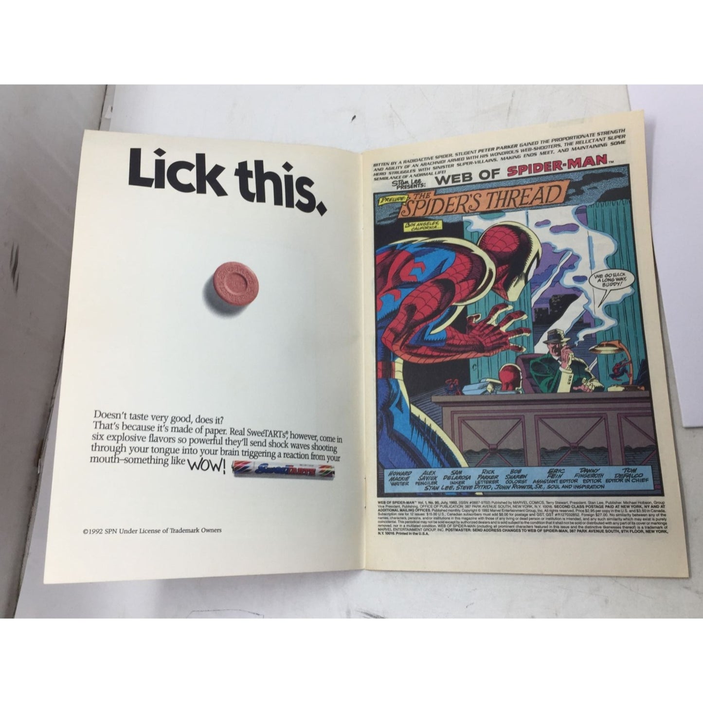 ''Web of Spiderman'' Vintage Marvel Comics Spiderman Comic Book