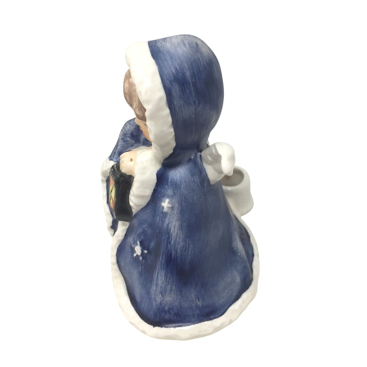 Vintage Goebel Angel with Lantern Candle Holder Figurine 1958 West Germany ROB 412 Janet Robson Blue Winter Cloak Goebel  A+ Stuff Candle Holders