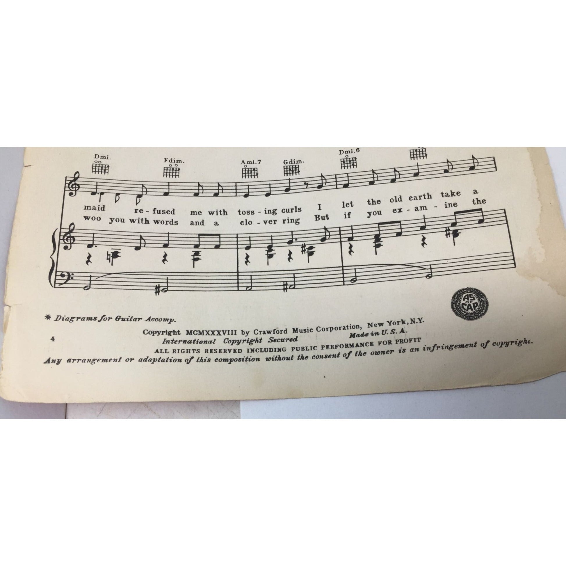Vintage Piece of Sheet Music for "September Song" A+ Stuff  A+ Stuff SHEET MUSIC